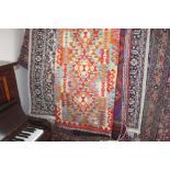 An approx. 6' 4" x 2' vegetable dyed Chobi Kelim ru