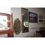 Two gilt framed mirrors