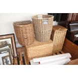 A quantity of wicker baskets