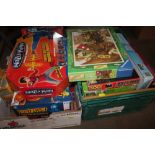 Two boxes of children's games and puzzles