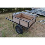 Two wheel stable barrow.