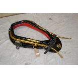 28'' leather lined patent collar. With brass hames