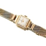 A ladies 9ct gold Rolex wrist watch