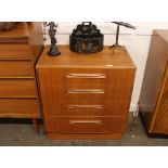 A teak G plan four drawer chest, 73cm wide