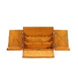 An early 20th Century golden oak stationery cabine