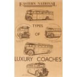 A 1930's Bus Depot poster for Eastern National