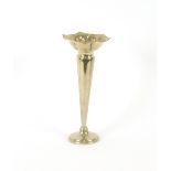 A plated trumpet shaped spill vase