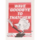 "Wave goodbye to Thatcher", labour student's union