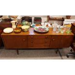 A G-plan design elm sideboard fitted three central