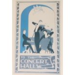 A poster print "To The Concert Halls"