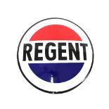 A Regent circular enamel sign, 50cm dia.