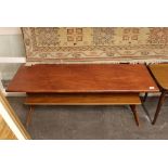 A mid 20th Century teak oblong coffee table, with