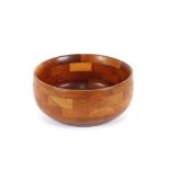 A 20th Century turned wooden fruit bowl, 23cm dia.