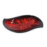 A Vallarushe red glazed leaf shaped dish