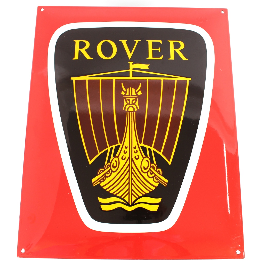 An enamel Rover sign, 40cm x 50cm