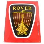 An enamel Rover sign, 40cm x 50cm