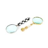 Two decorative magnifying glasses