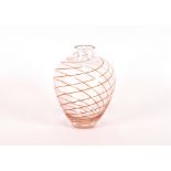 A heavy Art Deco design glass baluster vase with s
