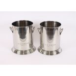 A pair of Louis Roederer design plated champagne c