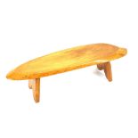 A rustic low elm coffee table, 104cm long