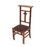 A 20th Century Prie-Dieu chair, the top rail with