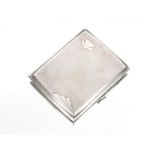 A silver Art Deco cigarette case, Birmingham 1934