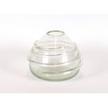 An Art Deco design clear glass baluster vase, with