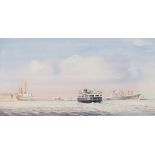 Shimming, study of shipping off Seacombe, 1970's,