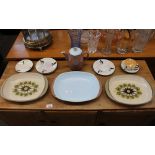 Three Langley pottery casserole dishes; a similar