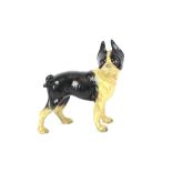 A cast iron figure of a pug dog, 22cm long x 25cm