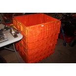 Five storage crates