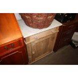 A marble topped wash stand fitted single drawer