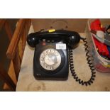 A rotary dial telephone