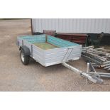 A single axle car trailer