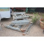 A quantity of tower scaffolding