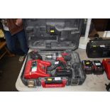 A Milwaukee cordless drill in fitted case with Lit