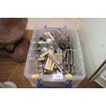 A box of various silver plated cutlery etc.