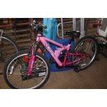 A girl's Apollo mountain bike