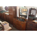 A walnut dressing chest fitted two short over two