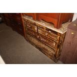 A late Victorian chest fitted two short over two l