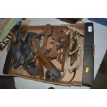 A quantity of vintage roller and ice skates