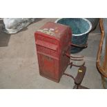 An old red post box