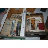 Two boxes of various World War II period magazines