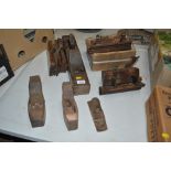 A quantity of various old wooden moulding and othe