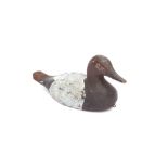 A Drake Pochard decoy duck