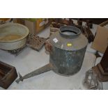 An Antique copper hanging fireplace kettle, with t