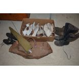 Various vintage cricket boots, other sporting shoe