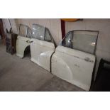 Three Morris Minor car doors