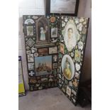 A decoupage Victorian folding screen