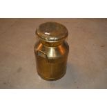 A brass milk churn "Saltash Ltd"